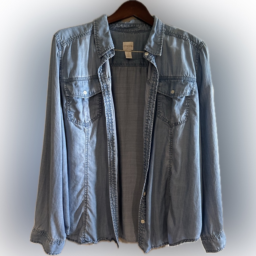 Chico’s — Light Blue Jean Jacket (lyocell)